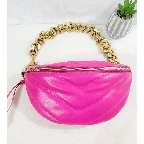 Rebecca Minkoff Women's Cosmic Edie Maxi Crescent Crossbody Bag Chunky Chain NWT - Picture 3 of 11